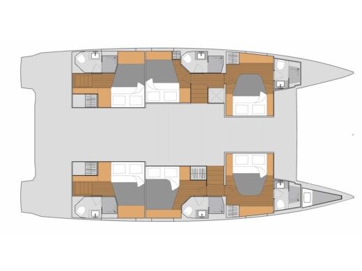 Catamaran  Aura 51 boat plan