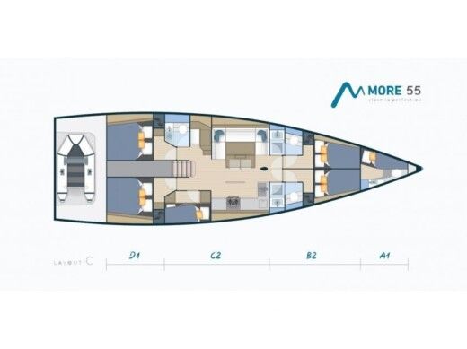 Sailboat  More 55 Boot Grundriss