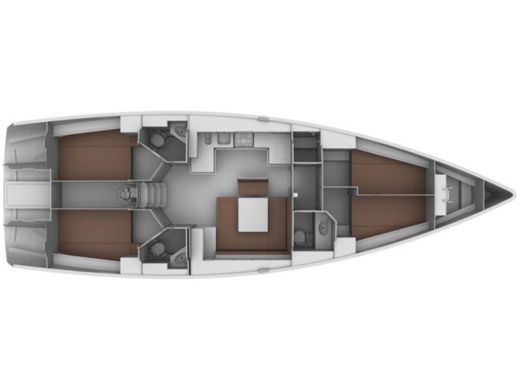 Sailboat Bavaria 45 Cruiser Style Plattegrond van de boot