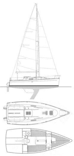 Sailboat Beneteau First 260 Planta da embarcação