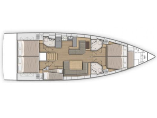 Sailboat BENETEAU OCEANIS 51.1 boat plan
