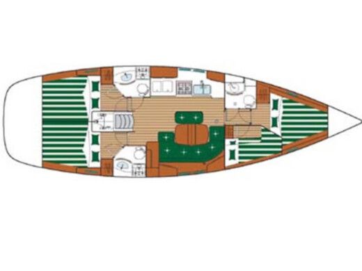 Sailboat Beneteau Oceanis clipper 423 Boat design plan