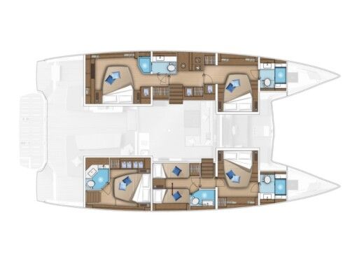 Catamaran  Lagoon 55 boat plan