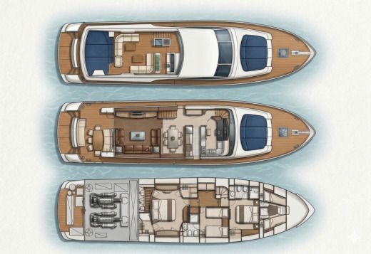 Motor Yacht San Lorenzo 22M Plano del barco