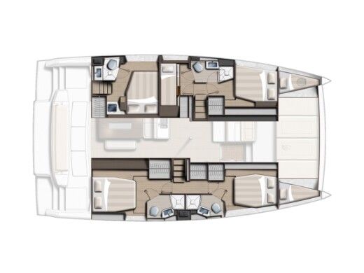 Catamaran  Bali 4.6 A/C & GEN & WM Boat design plan