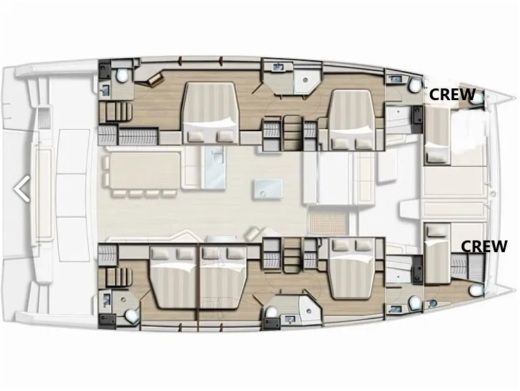 Catamaran Bali - Catana Bali 5.4 Plattegrond van de boot