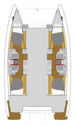 Catamaran Fountaine Pajot Astréa 42 Plan du bateau