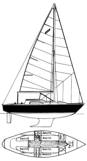 Sailboat Dufour Arpege Boot Grundriss