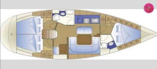 Sailboat Bavaria 40 Cruiser Boat design plan