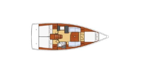 Sailboat  OCEANIS 38.1 Boot Grundriss