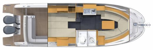 Motorboat Jeanneau Cap Camarat 10.5 Wa Boot Grundriss