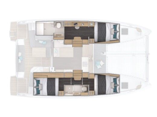 Catamaran  Lagoon 38 OV boat plan