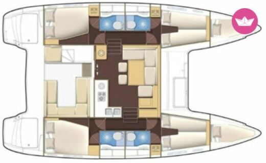 Catamaran Lagoon 400 Plan du bateau