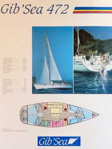 Sailboat GIB'SEA GIB'SEA 472 Plattegrond van de boot