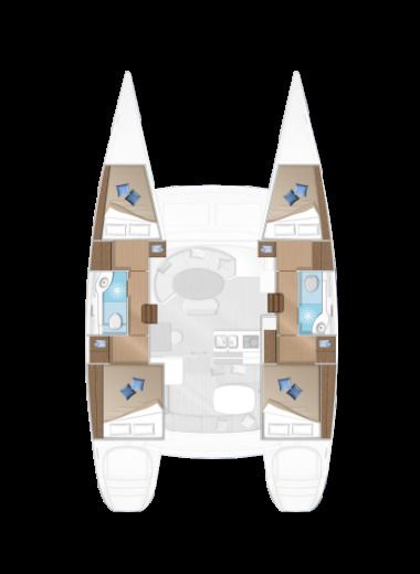 Catamaran Lagoon Lagoon 380 Boot Grundriss