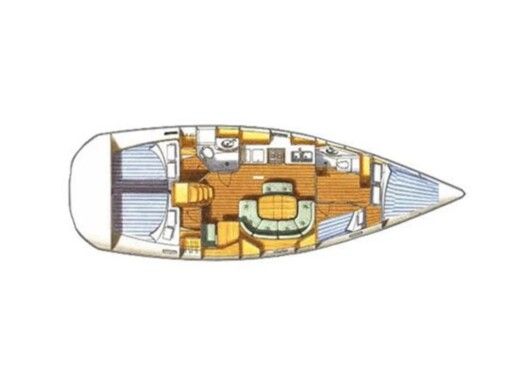 Sailboat  Oceanis 411 boat plan