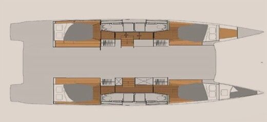 Catamaran Fountaine Pajot 45 Plan du bateau