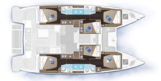 Catamaran  Lagoon 51 (2025) Plan du bateau