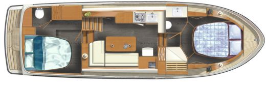 Houseboat Linssen 35 SL AC Plan du bateau