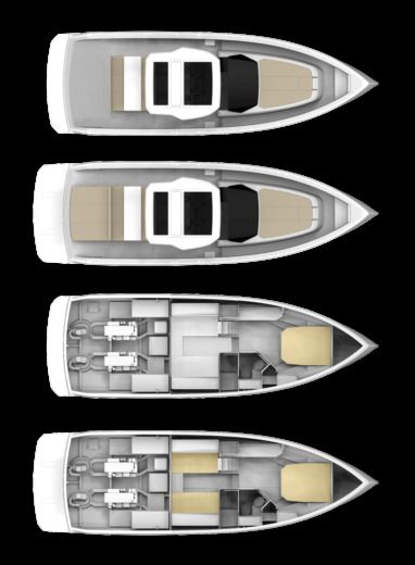 Motorboat Pardo Yachts Pardo 43 Boat layout