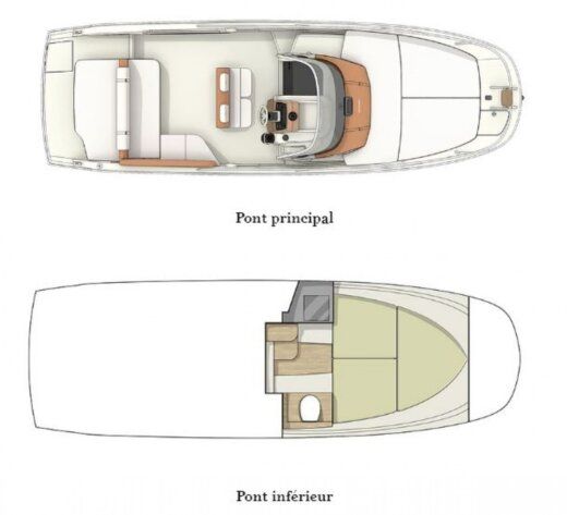 Motorboat Invictus CX250 Boot Grundriss