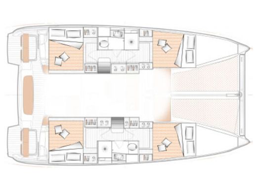 Catamaran Excess  Excess 11 Boot Grundriss