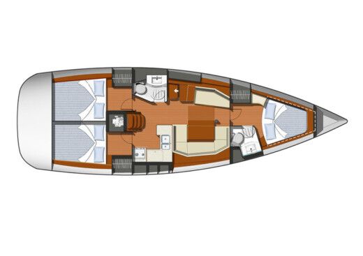 Sailboat Jeanneau Sun Odyssey 42i Planta da embarcação