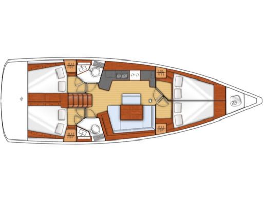 Sailboat BENETEAU OCEANIS 45 Boat layout
