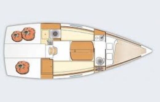 Sailboat Beneteau First 25 S Boat layout