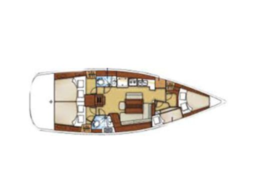 Sailboat BENETEAU OCEANIS 43 Family Plano del barco