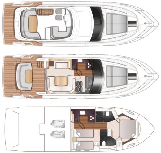 Motor Yacht Princess F43 Boat layout