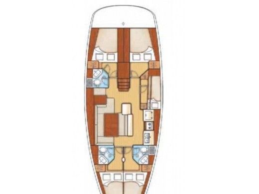Sailboat BENETEAU OCEANIS 50 Plan du bateau