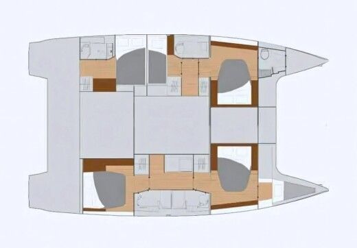 Catamaran Fontaine Pajot Saona 47 Planta da embarcação