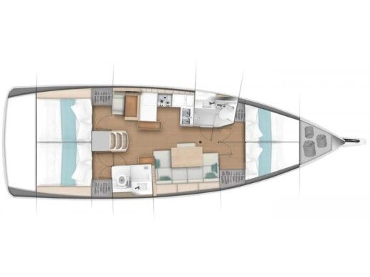 Sailboat  Sun Odyssey 440 boat plan