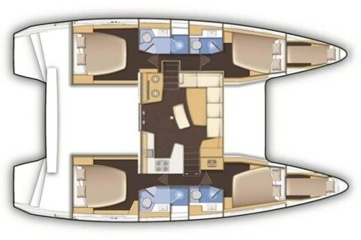 Catamaran Lagoon Lagoon 42 Boat layout