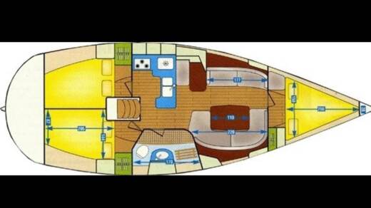 Sailboat Beneteau Oceanis 361 Clipper Boat layout