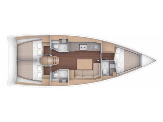 Sailboat Dufour Dufour 390 Grand Large Boat layout