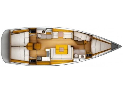 Sailboat JEANNEAU SUN ODYSSEY 439 Boot Grundriss