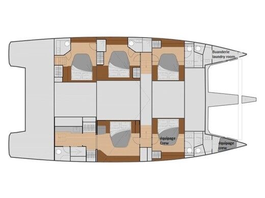 Catamaran SAMANA 59 boat plan