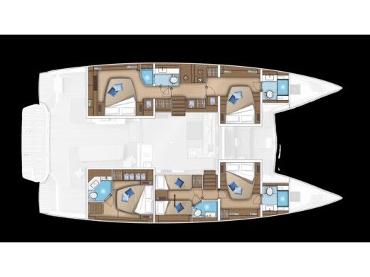 Catamaran  Lagoon 55 LUXURY version (2025) boat plan
