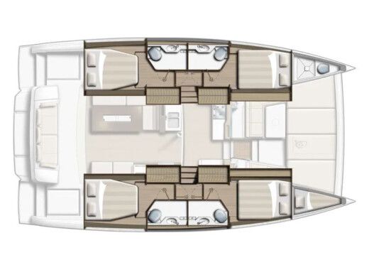 Catamaran  Bali 4.2 Plano del barco