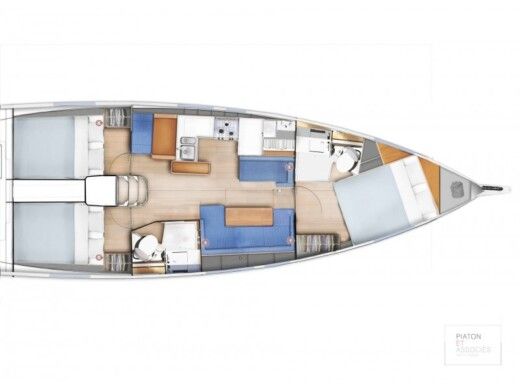 Sailboat  Sun Odyssey 410 Plan du bateau