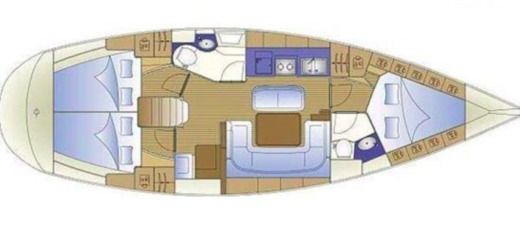 Sailboat Bavaria 40 Cruiser Planta da embarcação