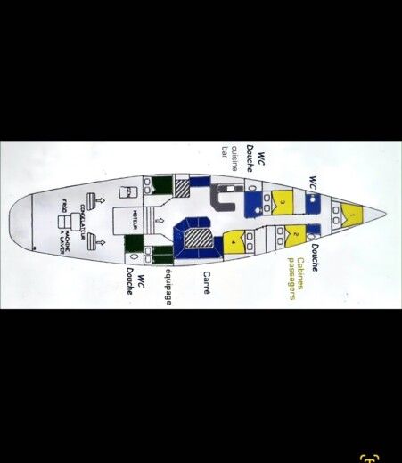 Sailboat Laivateollisuus Maxi Ior Plano del barco