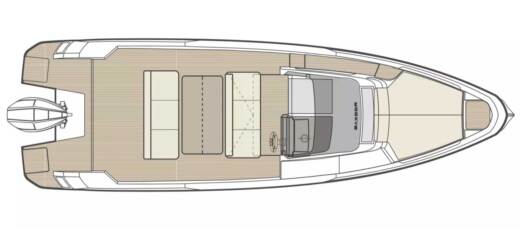 Motorboat Saxdor 270 GTO Plattegrond van de boot