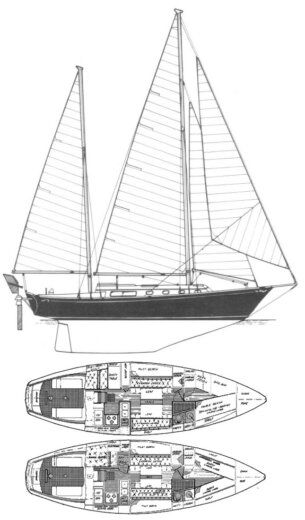 Sailboat Shannon 1978 Boat layout