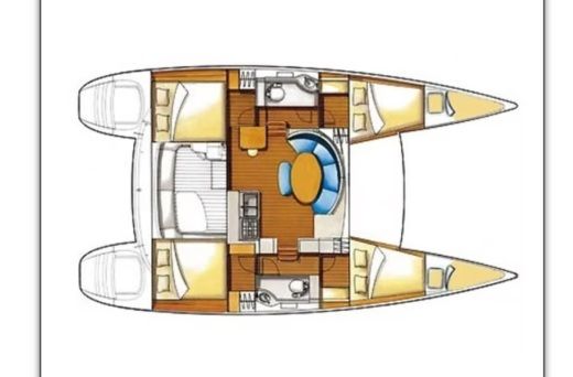 Sailboat Lagoon 380 S2 Boat layout
