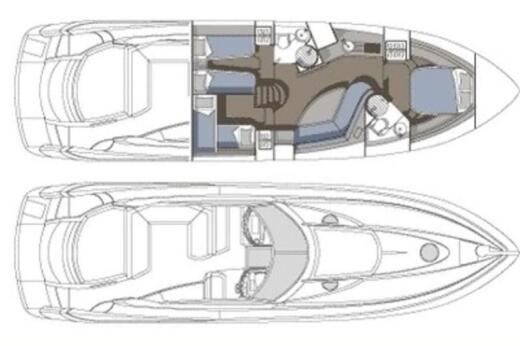 Motorboat Sunseeker Portofino 53 Plan du bateau