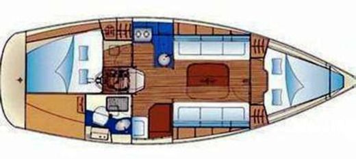 Sailboat Bavaria 31 Cruiser Boat layout