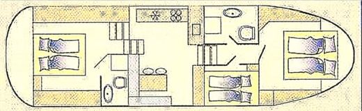 Motorboat Star Yacht 1520 Plan du bateau